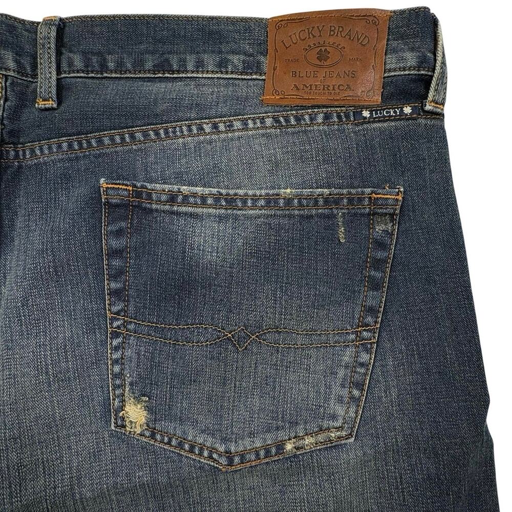 Lucky Brand 361 Vintage Straight Jeans Men's 42x32 Medium Wash Blue Denim